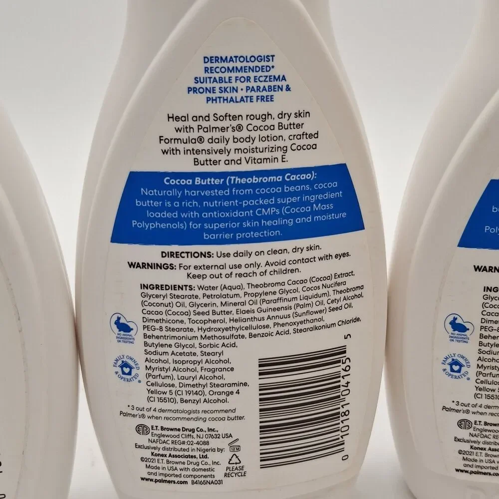 Lot of 3, 2 Palmer's Cocoa Butter Formula Daily Skin Therapy 1 Coconut Hydration